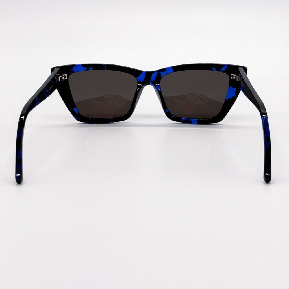 NEW SAINT LAURENT SL 276 MICA 009 CAT EYE BLACK BLUE GREY WOMEN SL276 SUNGLASSES - Picture 6 of 11